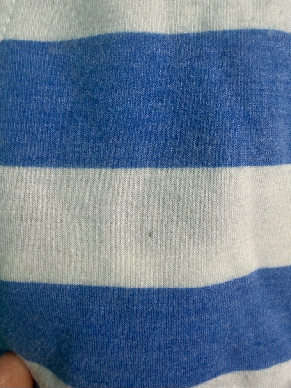 SO Blue and White Striped Drawstring Hoodie - Picture 3 of 4